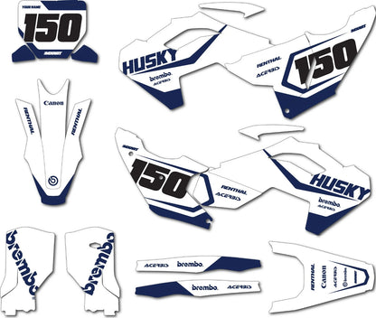 Decal Kit for Husqvarna FC 450 2023-2024 - Hammer White Style Stickers