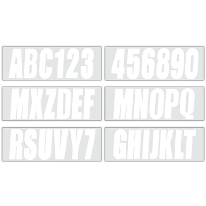 Custom Boat Registration Numbers Decals 4 Sets A-Z & 0-9 for All Boats