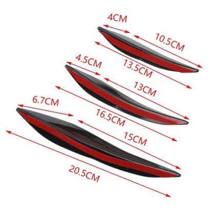 Spoiler Canards / 6pcs 6x / Front Bumper Decal Car Lip Splitter Sticker for Car