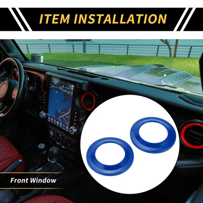 A Pillar Speaker Ring Cover Trim for Jeep Wrangler JK (2007-2014) Blue