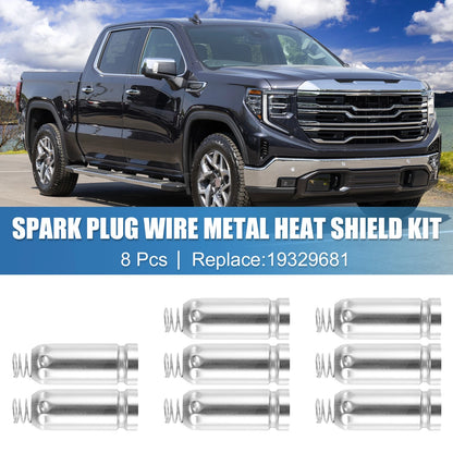 8 x Spark Plug Wire Metal Heat Shield for Chevy V8 5.3L-7.0L