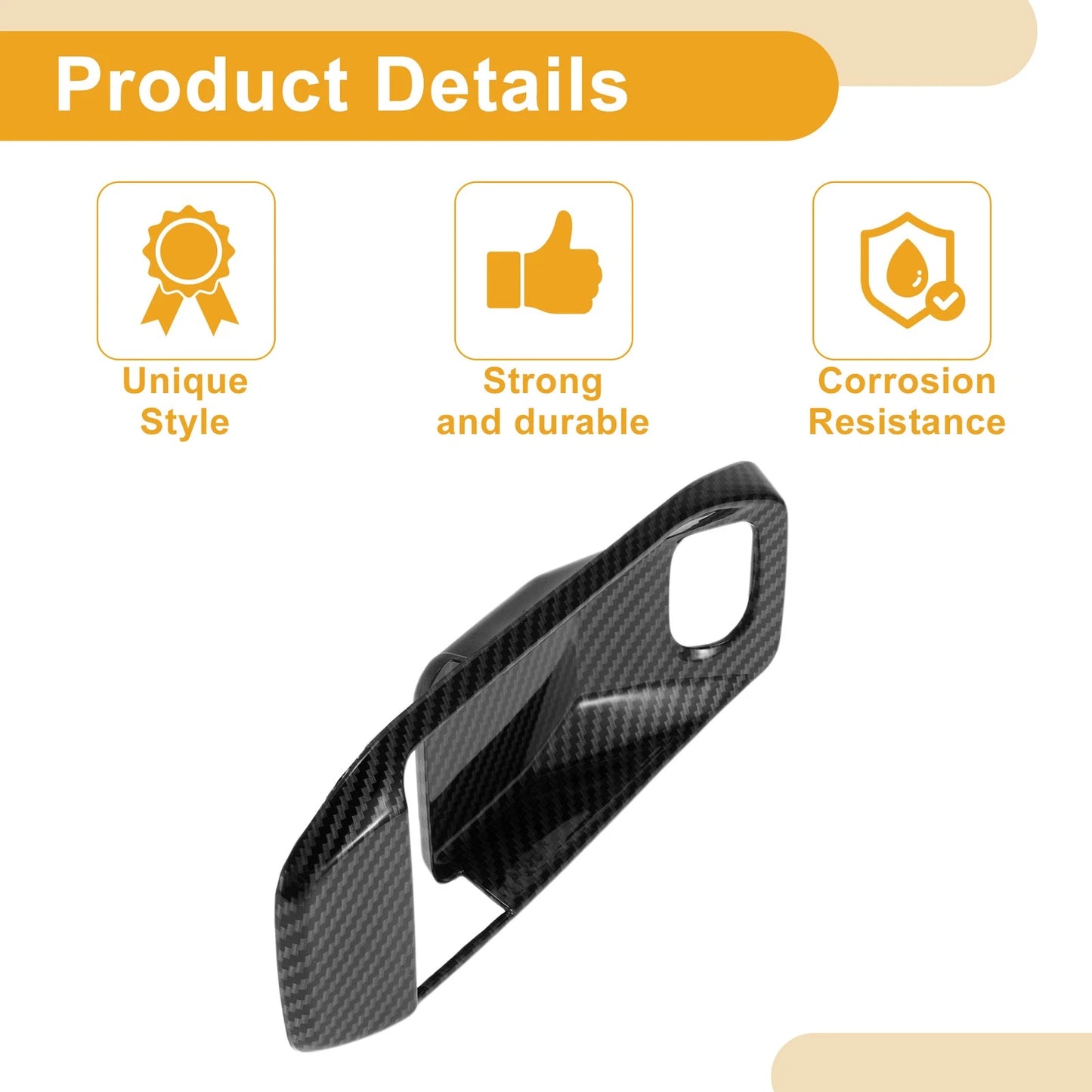 4 x Interior Door Handle Bowl Cover Trim for Jeep Wrangler Gladiator JT (2018-2023)