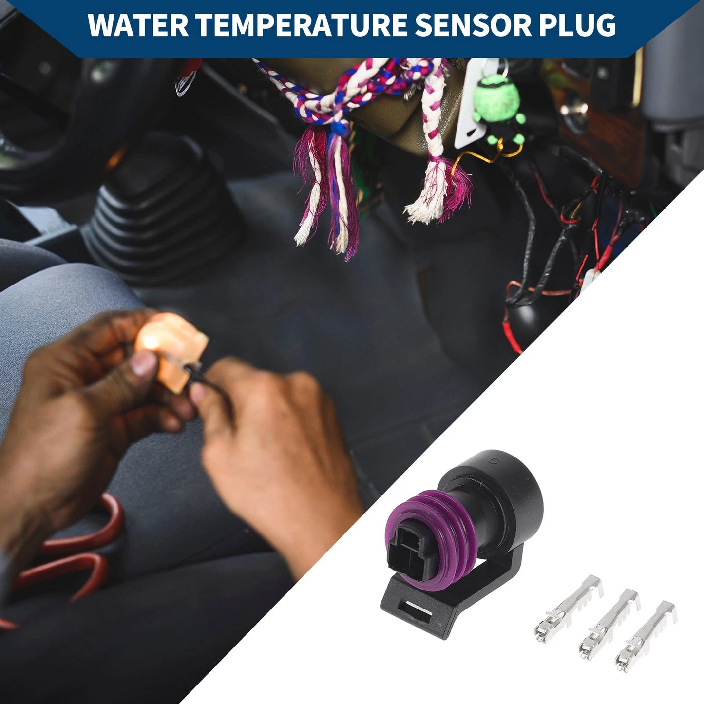 3 Pins Water Temperature Sensor Plug for Ford (2005-2010)