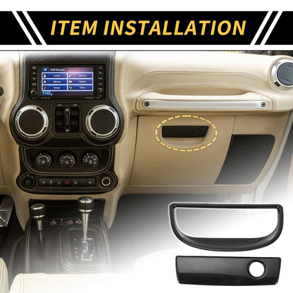 Glove Box Handle Switch Cover for Jeep Wrangler JK (2007-2017) Black