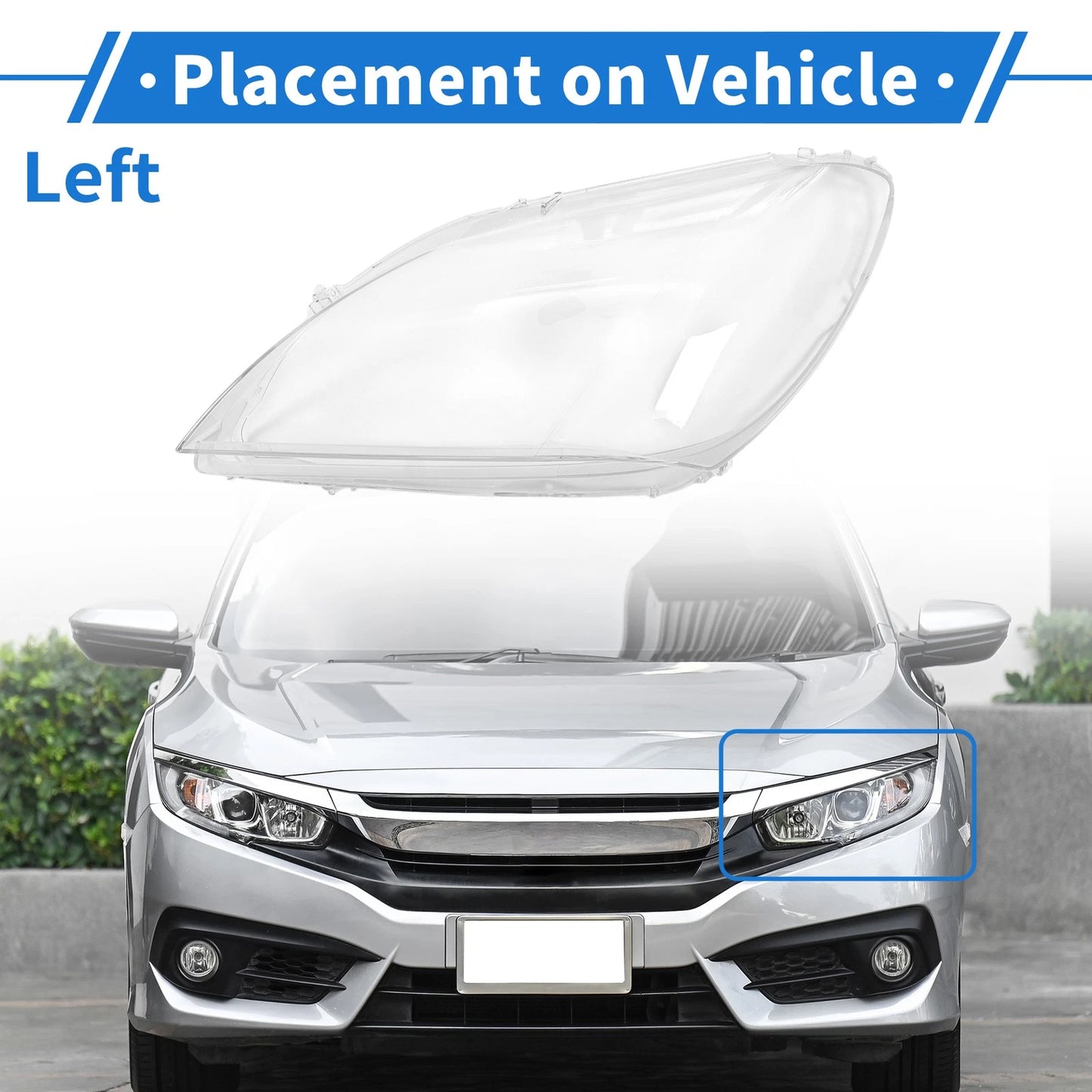 1 Pcs Front Left Headlight Lens Cover for BMW 6 Series M6 (2010-2015)