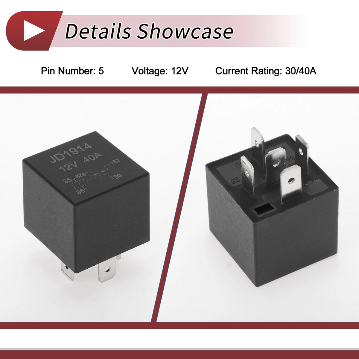 5 Pins Door Lock Relay for Volvo 242 (1978-1981, 1983-1984) 12V 30/40A