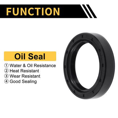 Oil Seal Rotary Shaft Seal NBR Rubber 45x62x12mm Black 5 Pcs