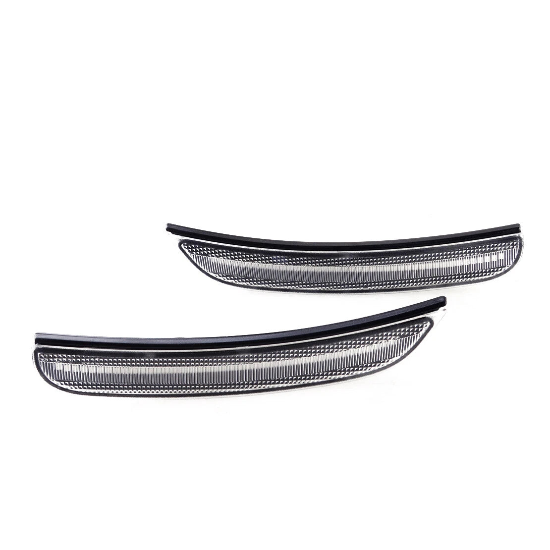 Clear Lens Red LED Front Bumper Side Marker Lights for 2015-2021 Dodge Charger