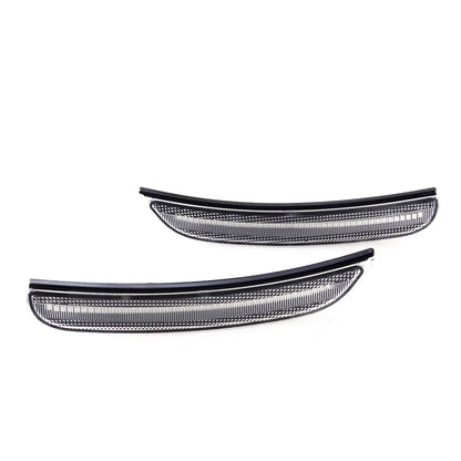 Clear Lens Red LED Front Bumper Side Marker Lights for 2015-2021 Dodge Charger