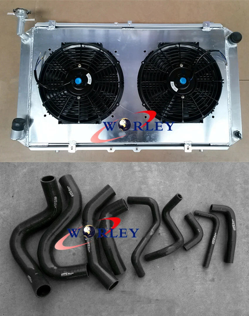 Aluminum Radiator, Shroud, Fan & Black Hose for Patrol Y60 GQ (1997-1999)