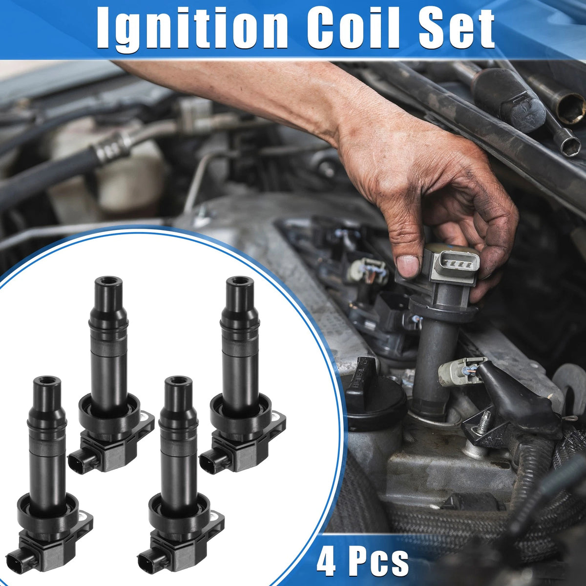 4 x Ignition Coils for Kia Soul L4 1.6L (2010-2011)