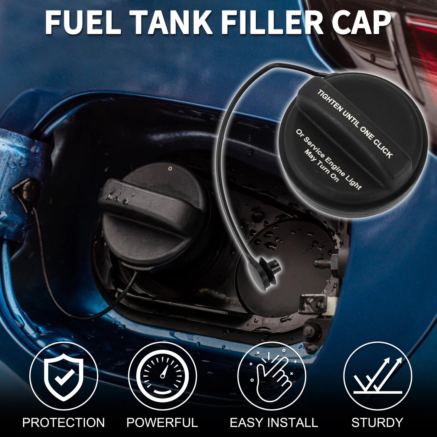 Gas Fuel Cap for Buick Cascada Black White (2016-2019)