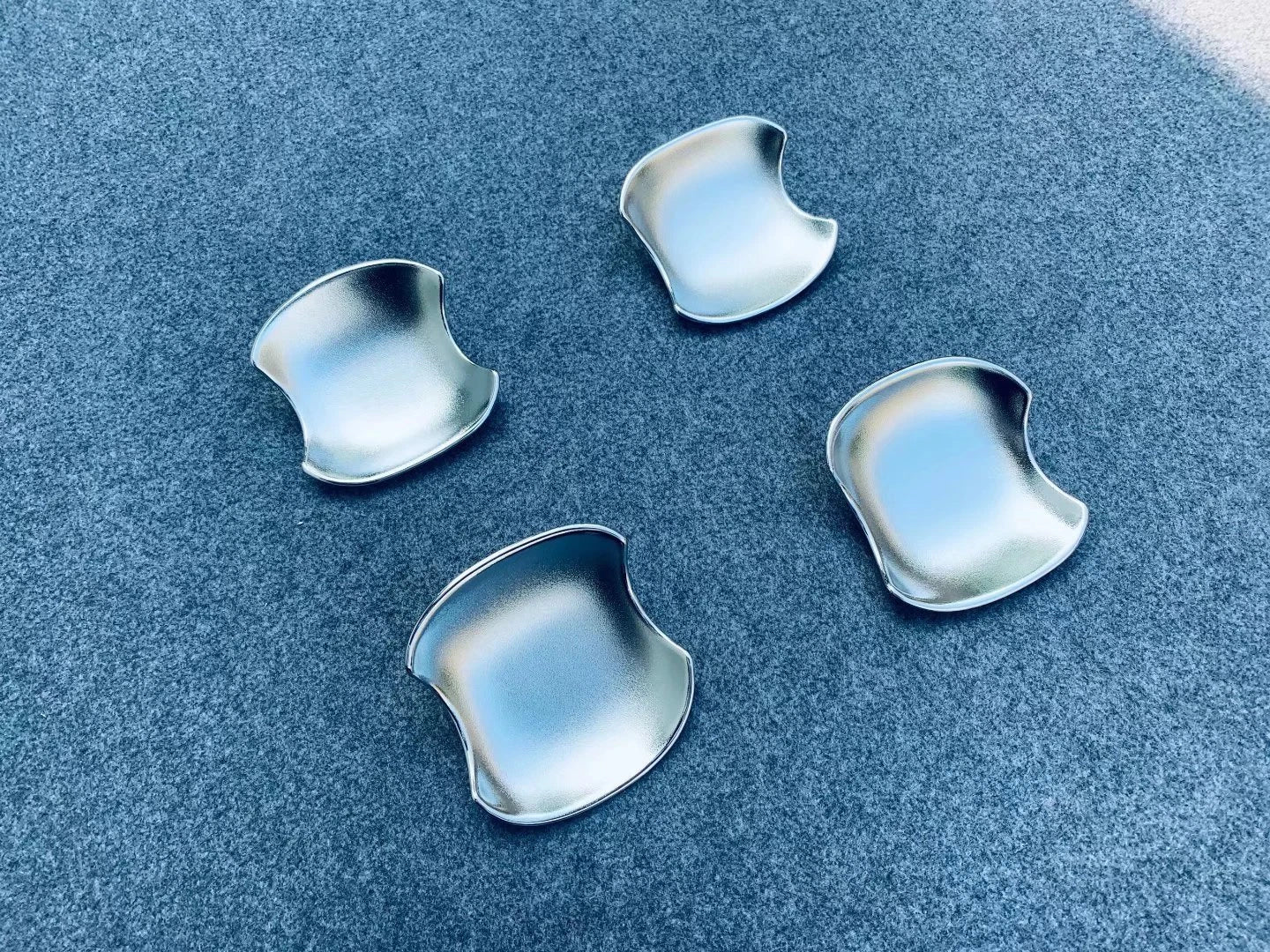 Silver Matte Door Handle Bowl Cup Cover Trim for Toyota Harrier Venza (2020-2024)