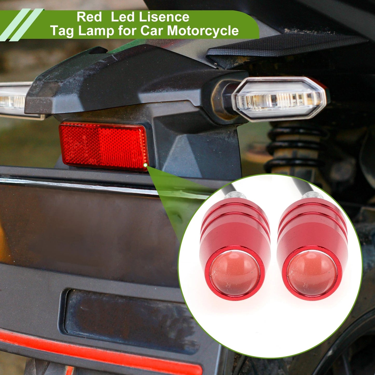 License Plate Light / 2Pcs / Tag Lamp for Car Motorcycle