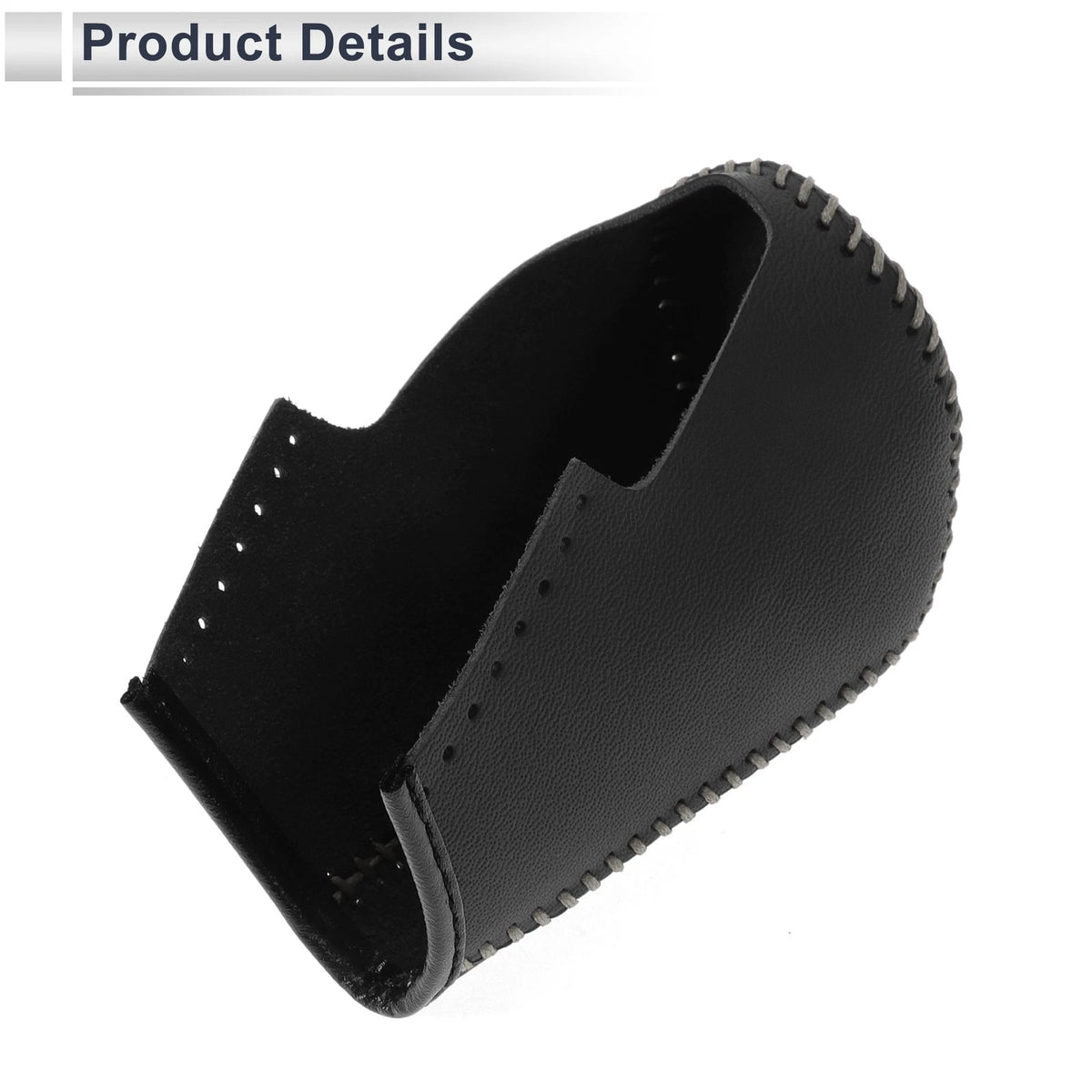 Black Grey Faux Leather Gear Shift Knob Cover for BMW 3 Series (2004-2012)
