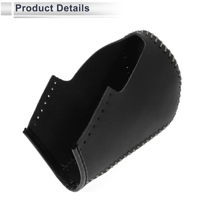Black Grey Faux Leather Gear Shift Knob Cover for BMW 3 Series (2004-2012)