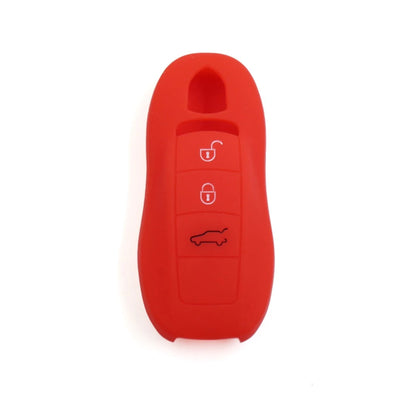 Case Cover Red Silicone Remote Key Fob for Porsche Macan Panamera Cayenne