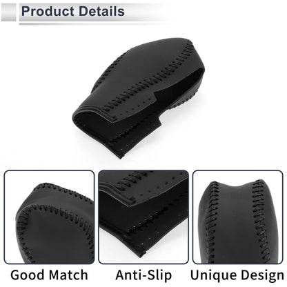 Car Gear Shift Knob Cover Black Faux Leather for Ford Fusion (2013-2016)