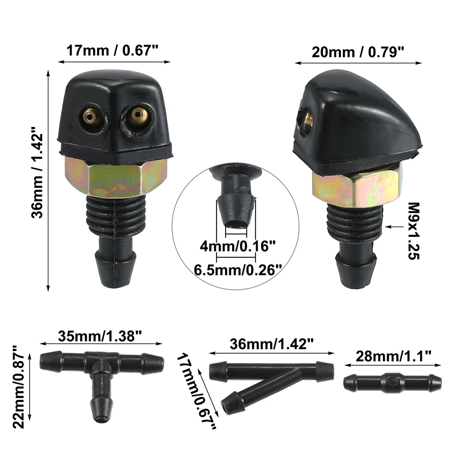 Windshield Washer Nozzles for Toyota (2.5m Hose)
