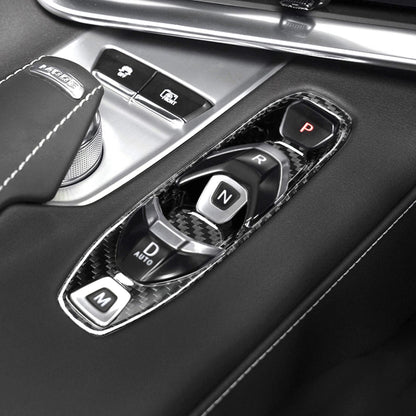 Carbon Fiber Gear Shift Panel Cover for Chevrolet Corvette C8 (2020-2023)