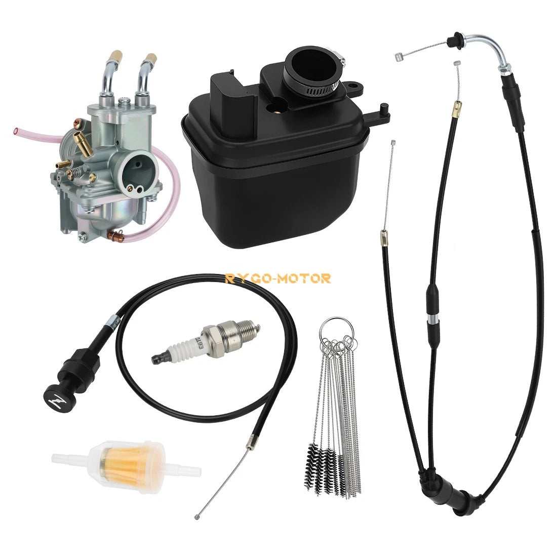 Carburetor & Air Filter Box Throttle Choke Cable for Yamaha PW50 (2008–2024)