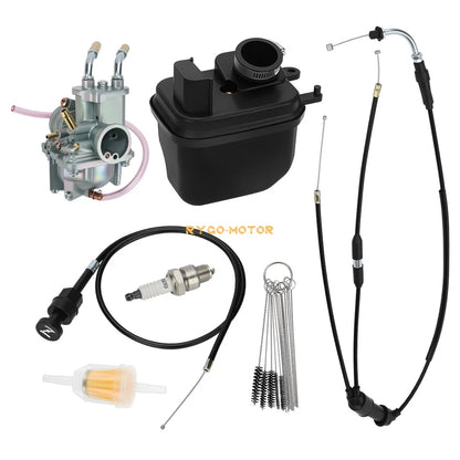 Carburetor & Air Filter Box Throttle Choke Cable for Yamaha PW50 (2008–2024)