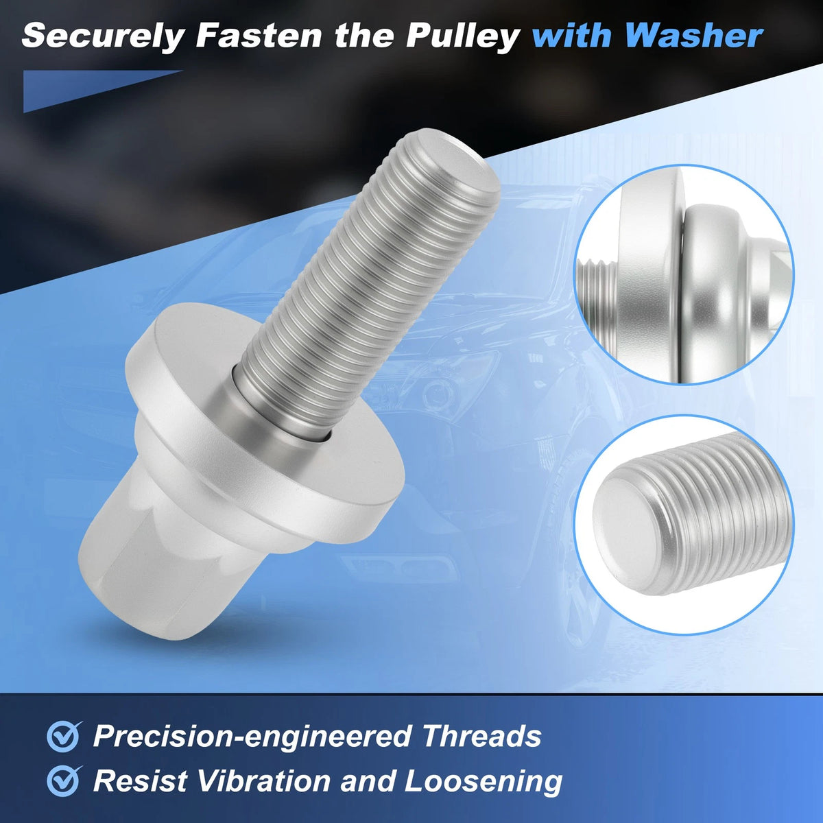 Crankshaft Pulley Bolt and Washer for Honda Accord CRV Civic