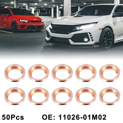50pcs M12 Oil Drain Plug Gaskets for Nissan, Infiniti, Mercury