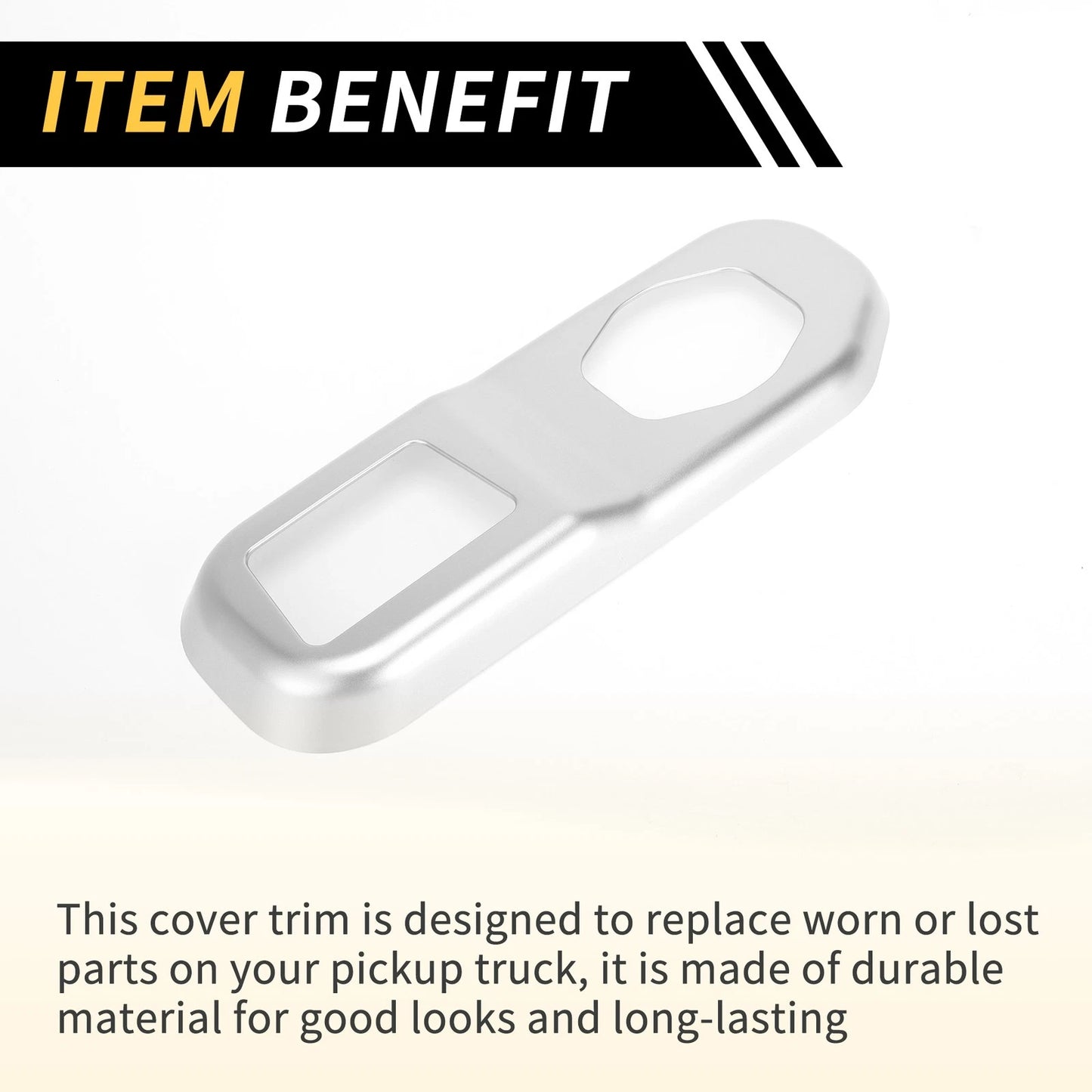 Rear Trunk Lock Panel Cover for Jeep Wrangler JL JLU (2018-2024) Silver Tone