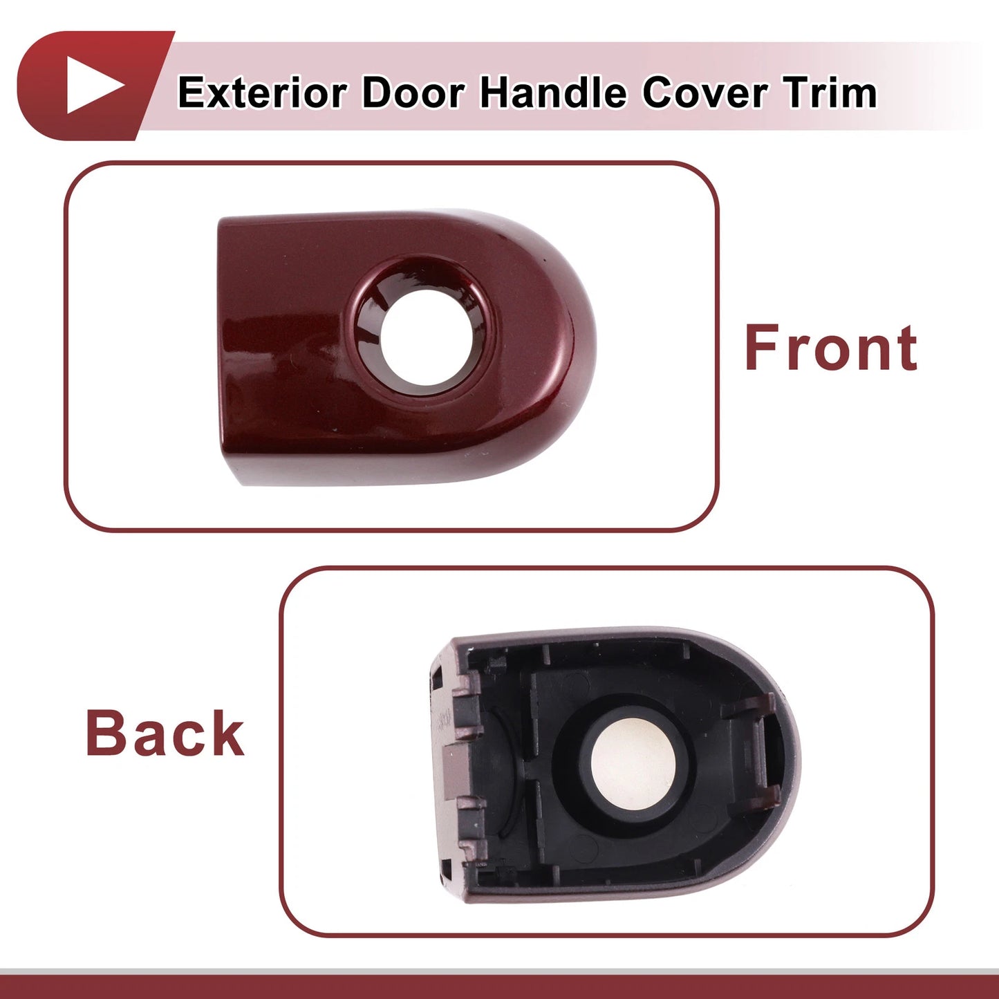 Red Exterior Door Handle Cover Trim for Nissan Versa (2007-2012)