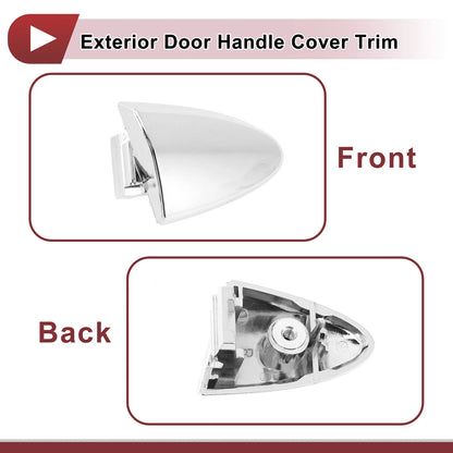 Exterior Door Handle Cover Trim for Lexus LS460 (2007-2017) Silver Tone