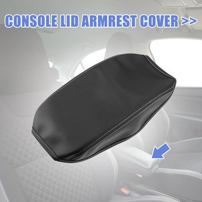 Black Center Console Lid Armrest Cover for Subaru Forester (2019-2021)