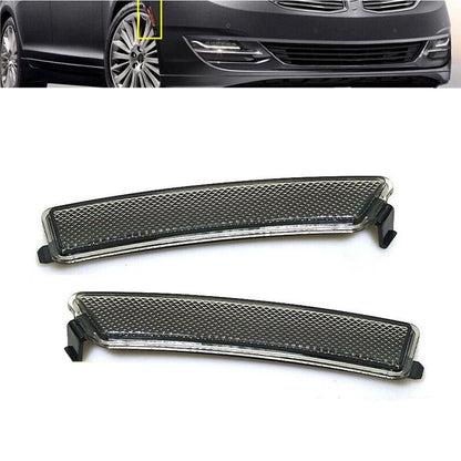 Smoke Front Bumper Side Marker Reflector Lamps for Lincoln MKZ (2013-2016)