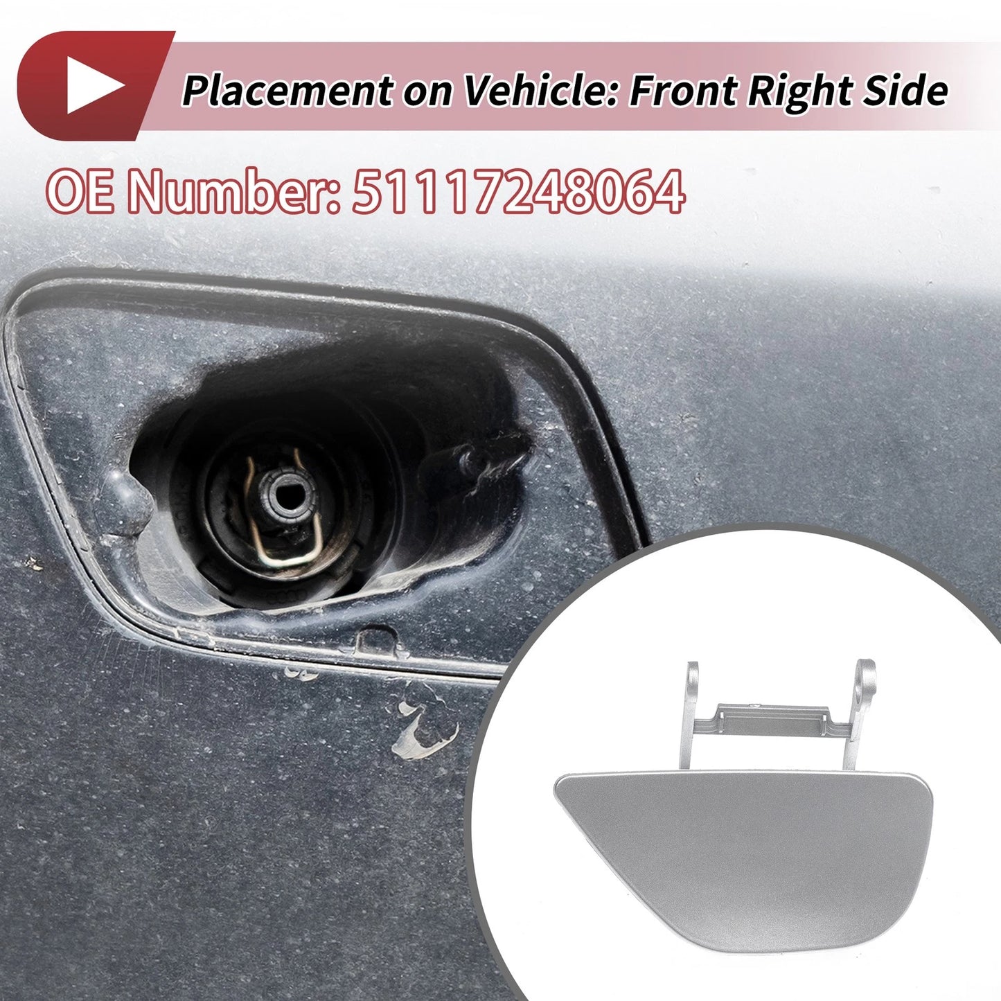 Washer Nozzle Cover Cap for BMW 535i GT (2010-2017)