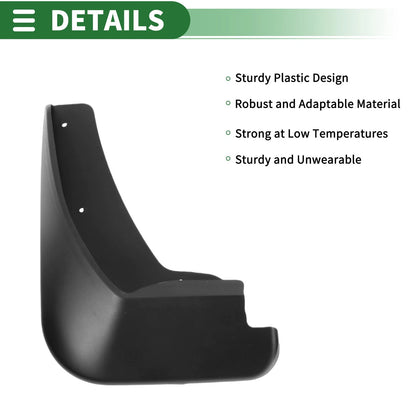 Mud Flaps Splash Guards for Ford Fiesta Hatchback (2009-2012) with Mounts