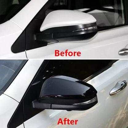 2 x Gloss Black Mirror Cover Trim for TOYOTA RAV4 (2014–2018)