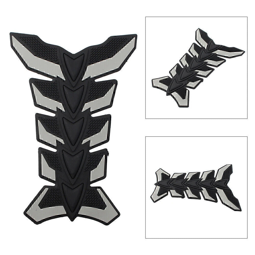 3D Fish Bone Gas Fuel Oil Tank Pad Decal Sticker for Universal Motorbike