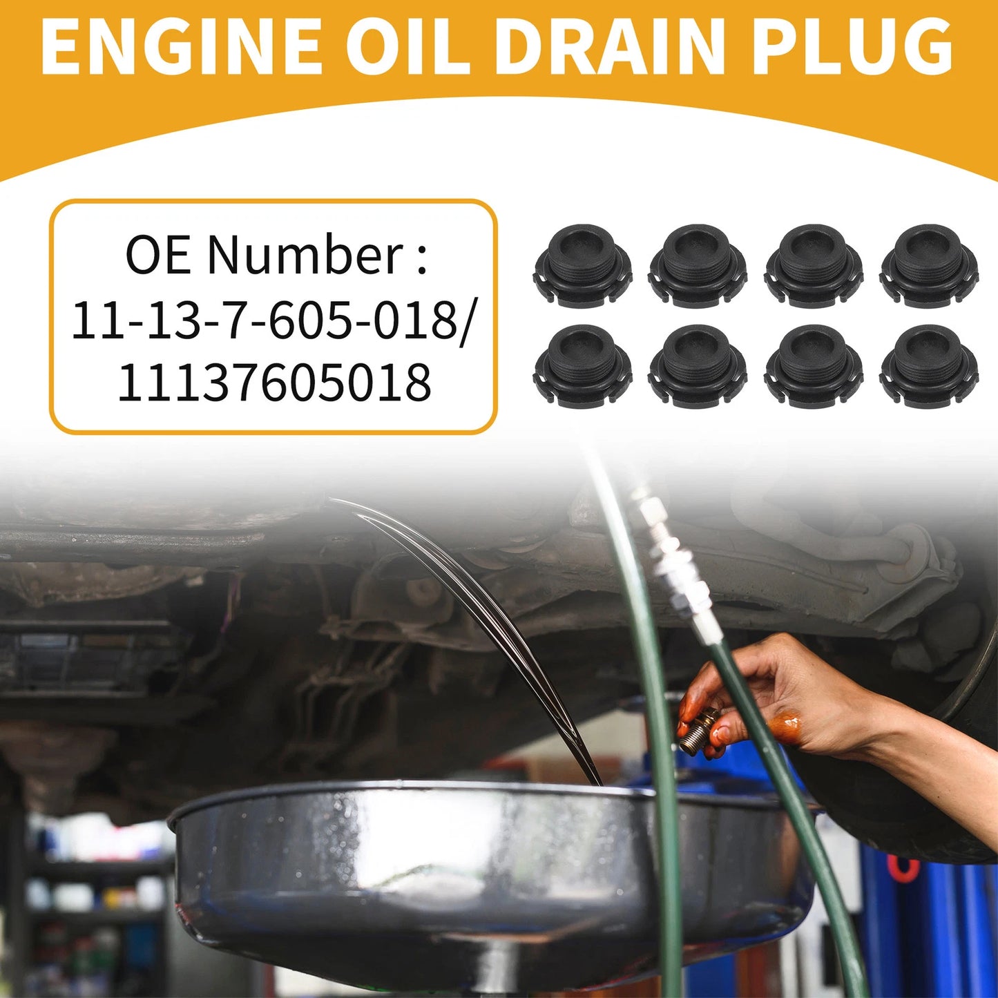 8 x Oil Drain Plug Thread Repair for BMW 228i (2014-2018)