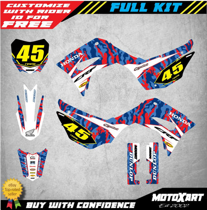 Custom Graphics Full Kit for Honda CRF110 (2019-2021) HAWK STYLE Stickers
