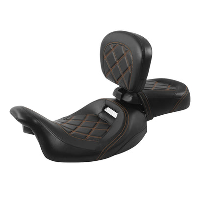 Rider & Passenger Seats Backrest Pad for Harley CVO Road Glide (2009 - 2023)