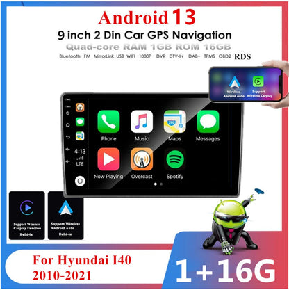 9" Android 13.0 GPS Head Unit for 2010-2021 Hyundai i40 (2010-2021)