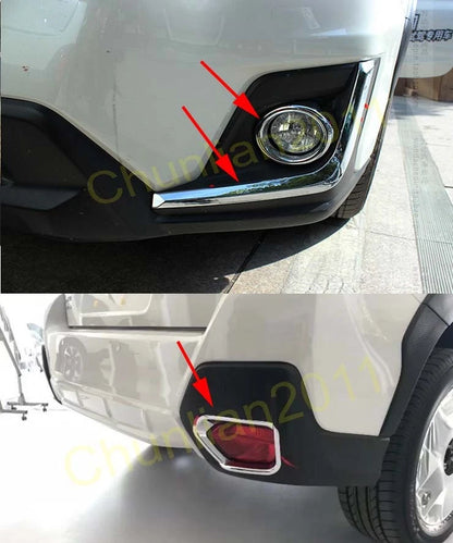 6 x Front Rear Tail Fog Light Lamp Cover Trim for Subaru XV (2018-2020)