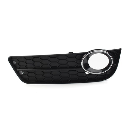 Left Front Bumper Fog Light Grille Cover w/ Chrome Ring for Audi A5 (2008-2011)