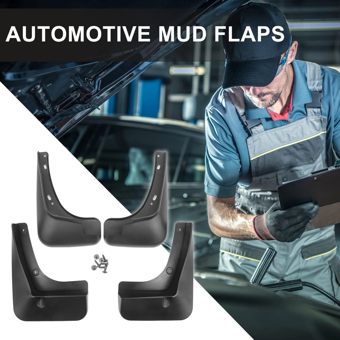 Front & Rear Mud Flap Splash Guards for Chevrolet Malibu Hybrid