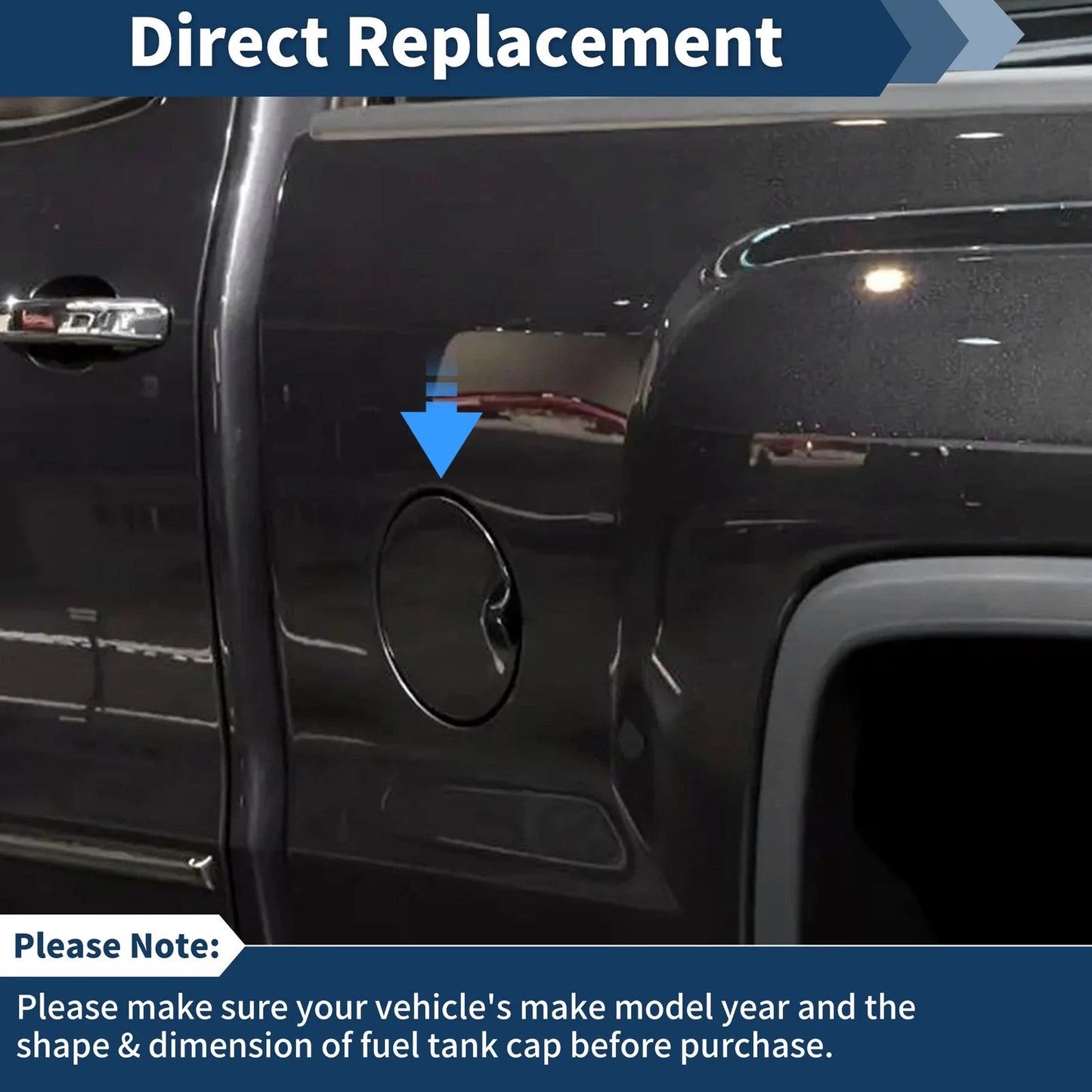 5.8ft Box Fuel Filler Door Cover for GMC Sierra 1500 (2014-2018)