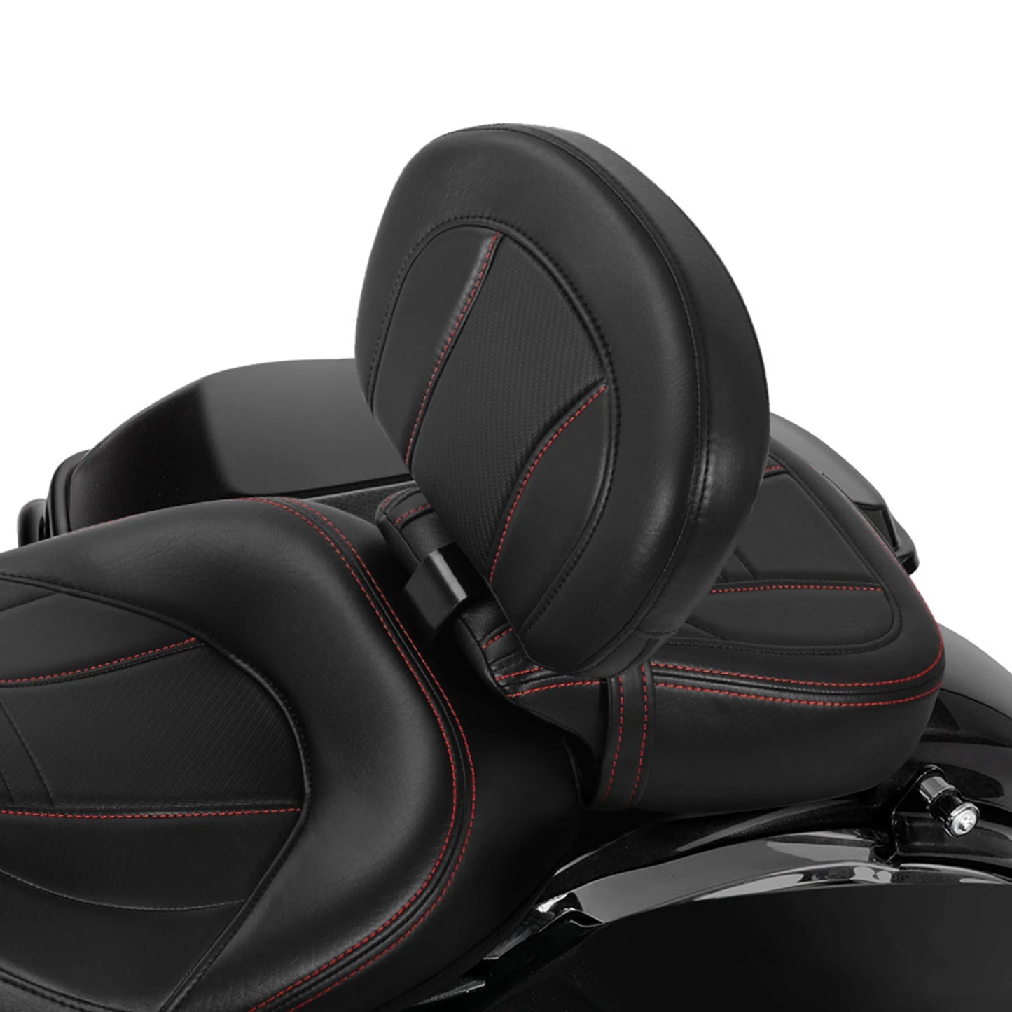 Black Front Rider Backrest for Harley Touring Road King Glide (2009-2023)