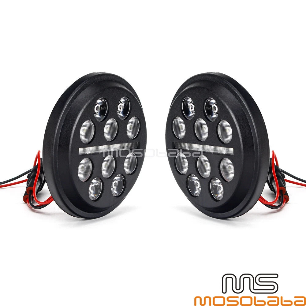 4.5" LED Fog Lights for Harley Dyna Sportster Softail Touring Forty Eight (2006-2023)