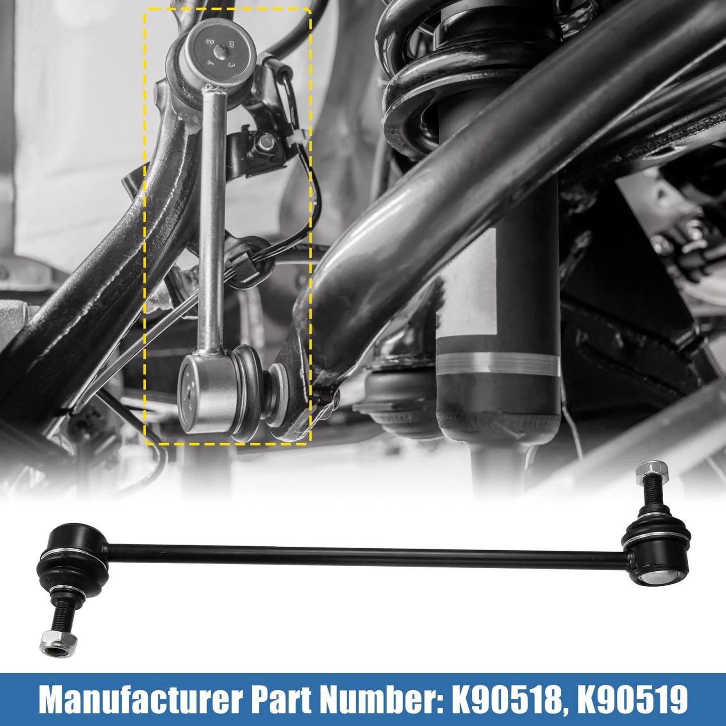 2 x Front Sway Bar Links Stabilizer Link for Toyota Sienna (1998–2023)