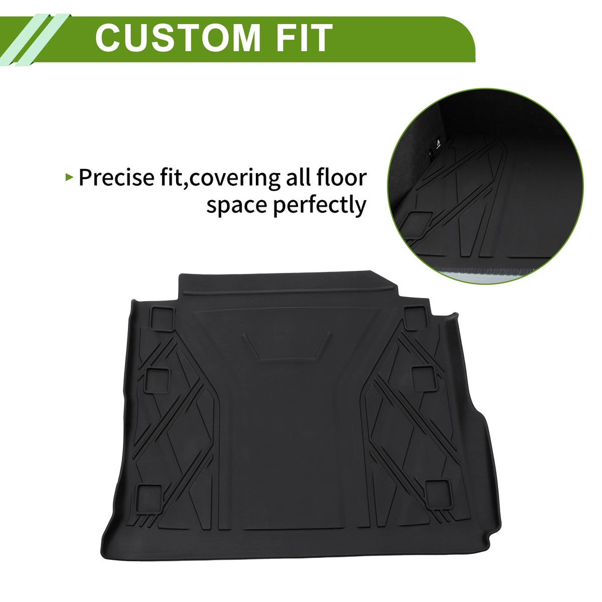 Rear Trunk Mat for Jeep Wrangler JL 5 Seat with Speaker 2018-2024 TPE Liner