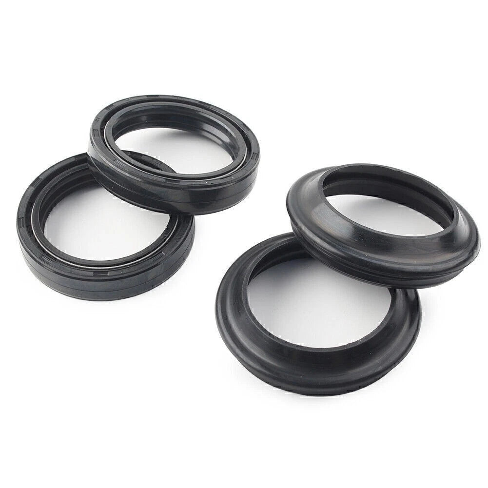 4 x Black Oil Seals Dust Seals for Front Fork Damper Shock Absorber (All Years)